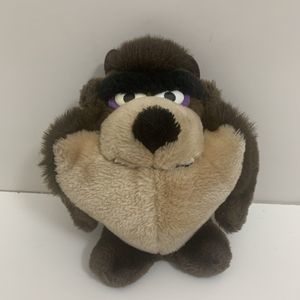 Vintage 1993 TAZ Tasmanian Devil Plush Stuffed Toy 9" The 24K Company VG Cond